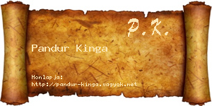 Pandur Kinga névjegykártya