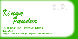 kinga pandur business card
